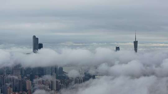 云上广州航拍大气空镜