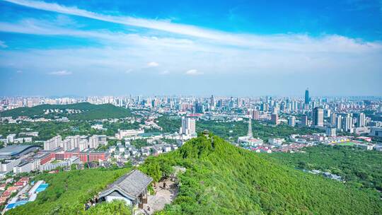 济南千佛山顶俯视市区延时8K