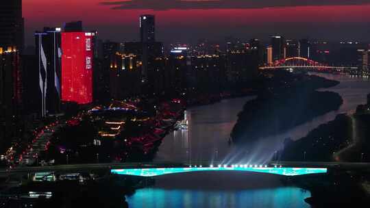 中国广东省佛山市佛山新城夜景