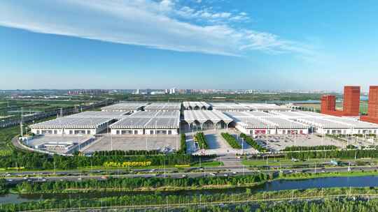 航拍天津国家会展中心