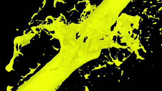 黄色油漆飞溅碰撞V2