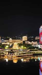 四川宜宾合江门广场夜景