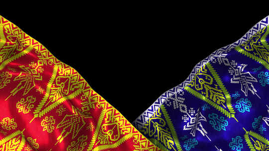 印度尼西亚民族丝绸图案布织物波浪松糕Al