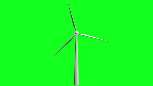 风力发电设施绿幕场景
