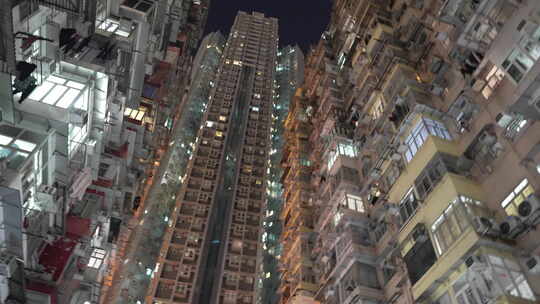 香港怪兽大厦夜景风光