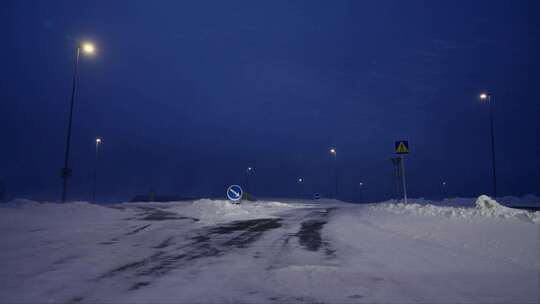 暴风雪，雪，暴风雪，路