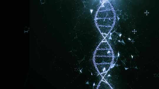 DNA分子双螺旋旋转未来科技素材视频素材模板下载