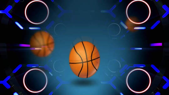 篮球操 少儿幼儿园LED大屏幕背景视频素材