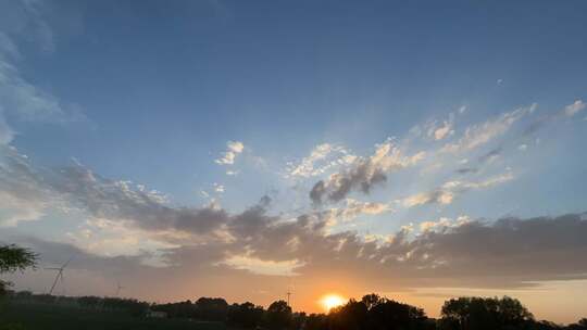 夕阳延时摄影 手机摄影