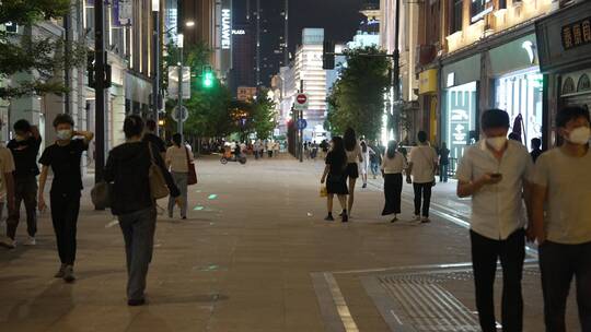 南京东路步行街视频素材模板下载