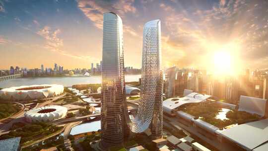 【4K可商用】中国一线城市发展延时航拍