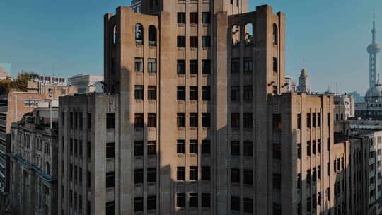 福州大楼航拍空镜