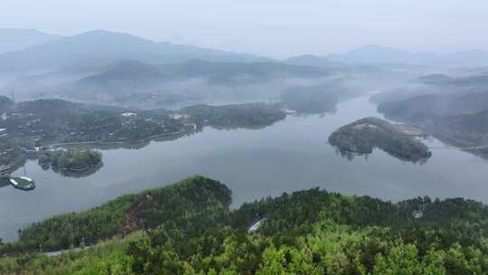 河南省南阳市九龙湖景区航拍