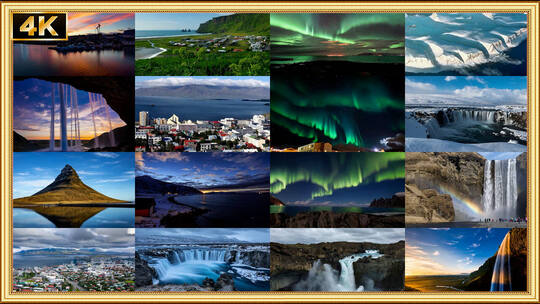 冰岛景观高清在线视频素材下载