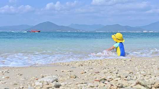 海南三亚西岛风景区游客旅游治愈唯美镜头