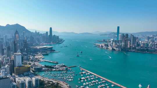 4K航拍香港4视频素材模板下载