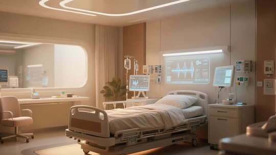 现代化医院病房场景