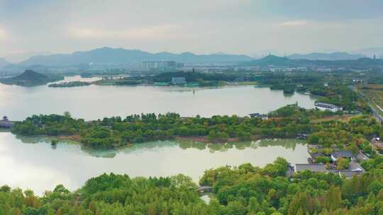 杭州萧山区湘湖航拍