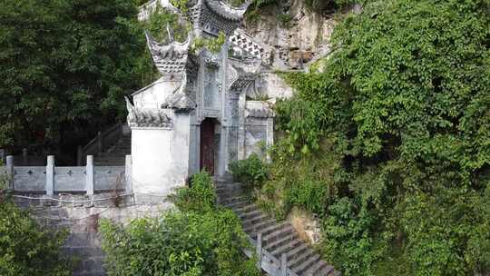 贵州航拍镇远古镇青龙洞倚山靠水大气景色