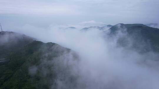 山川山峰高山云海航拍