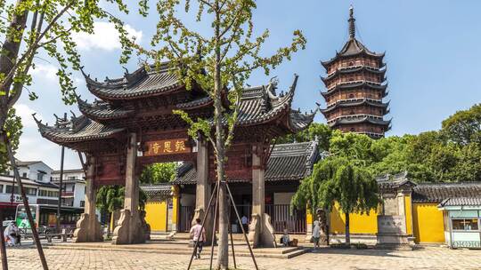 苏州报恩寺塔北寺塔延时摄影