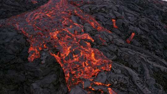 熔岩、火山、玄武岩、无人机