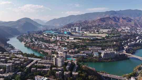 攀枝花钒钛钢铁厂攀钢集团航拍4K