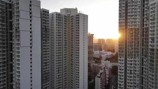 香港黄大仙地铁站航拍