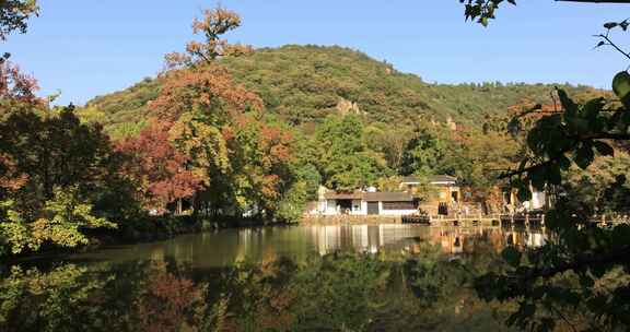 秀丽苏州天平山秋天景色