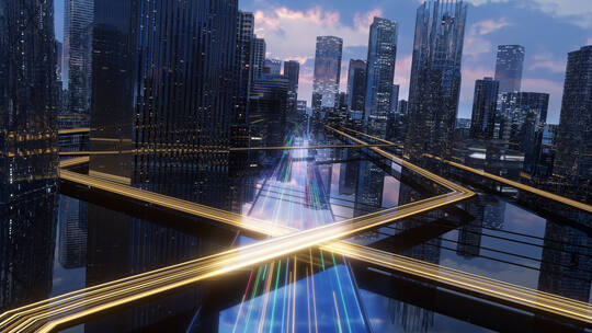 科技城市未来感穿梭  C4D+AE