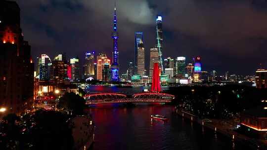上海外滩陆家嘴夜景风光