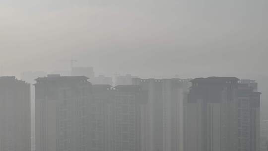 雾霾中的城市视频素材模板下载