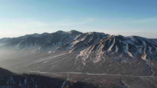 青海拉脊山日出风光航拍素材