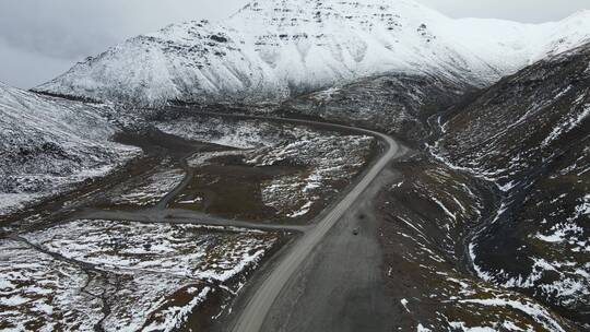 阿拉斯加道尔顿公路雪山航拍