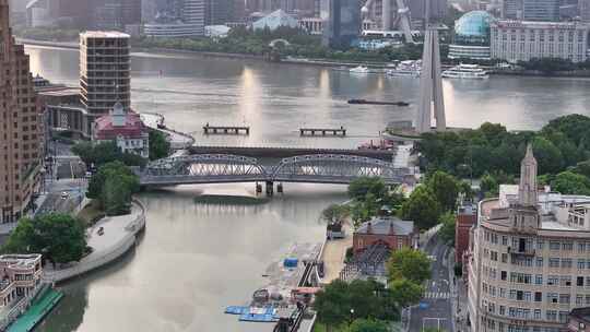 上海外白渡桥航拍