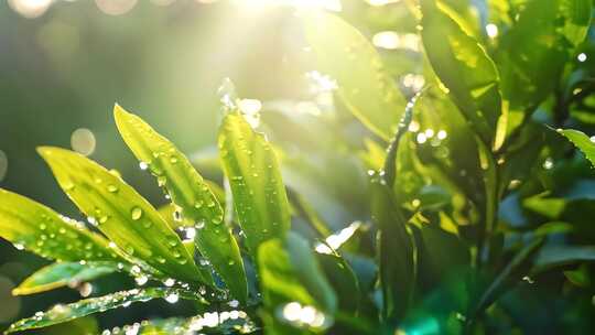 露水晨露二十四节气唯美水珠视频素材3