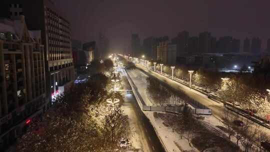 航拍雪景 冬至节气 冬天雪景  冬季