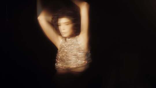 女人，跳舞，模糊，双重曝光