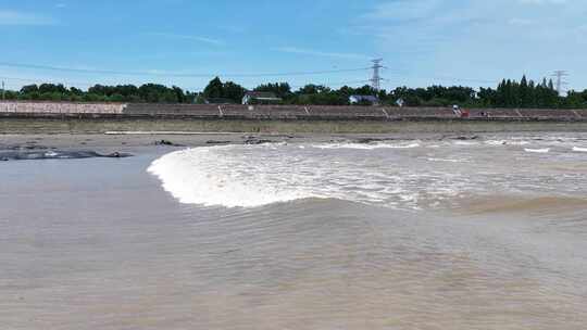 钱塘江大潮 大潮 潮水 波涛汹涌 潮头