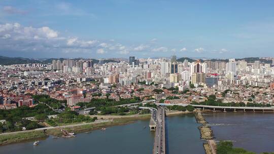 泉州市区航拍大景晋江河江滨经济丰泽鲤城