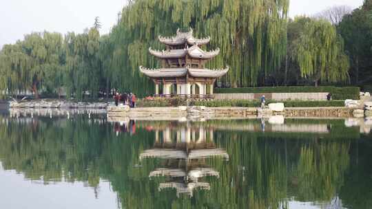 北京陶然亭公园视频素材模板下载