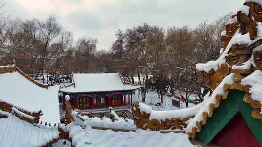 银川雪景鼓楼宁园01