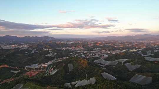 江西赣州赣南寻乌县脐橙种植基地航拍