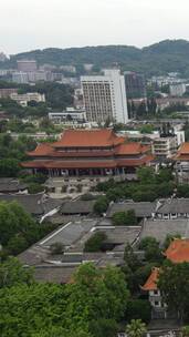 福建福州西禅古寺竖屏航拍