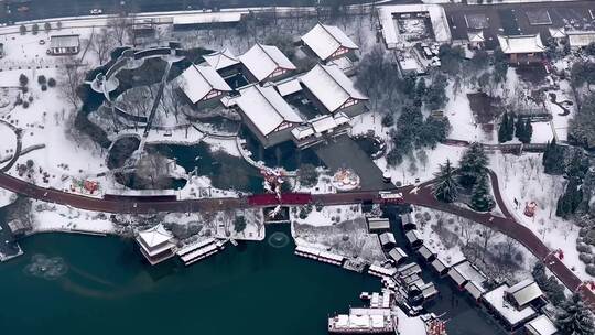 西安大唐芙蓉园雪景