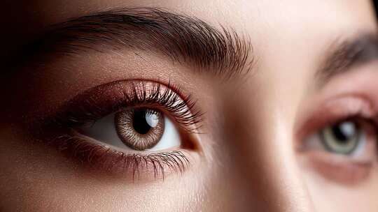 精致眼妆特写展现女性迷人魅力