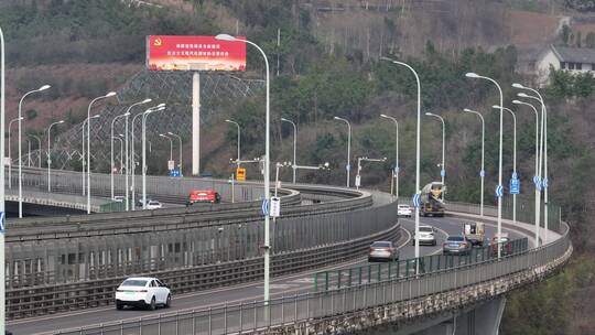 重庆石洞长江大桥航拍视频素材模板下载