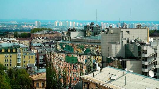 基辅的城市建筑视频素材模板下载