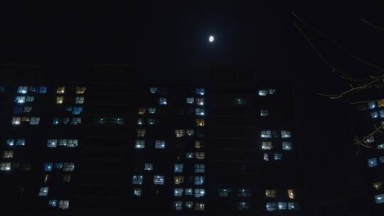 夜空下的万家灯火