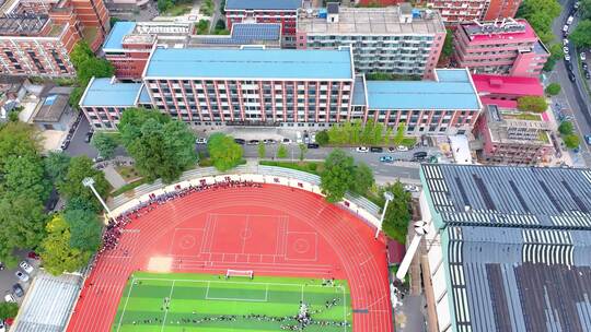 湖南大学学校校园风景航拍长沙岳麓区城市地